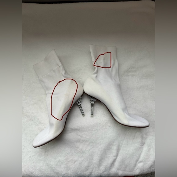 Women’s Vetements White Eiffel Tower Sock Boot High Heels - Picture 3 of 16